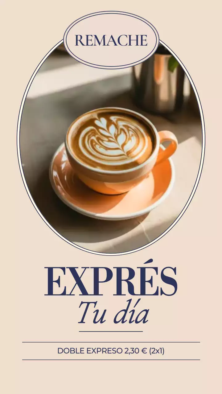 Historia de Instagram de promoción de Beige Modern Cafe