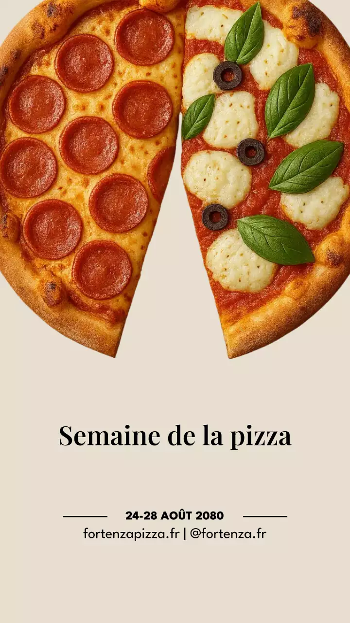 Publication Instagram de l'événement Beige Modern Pizza