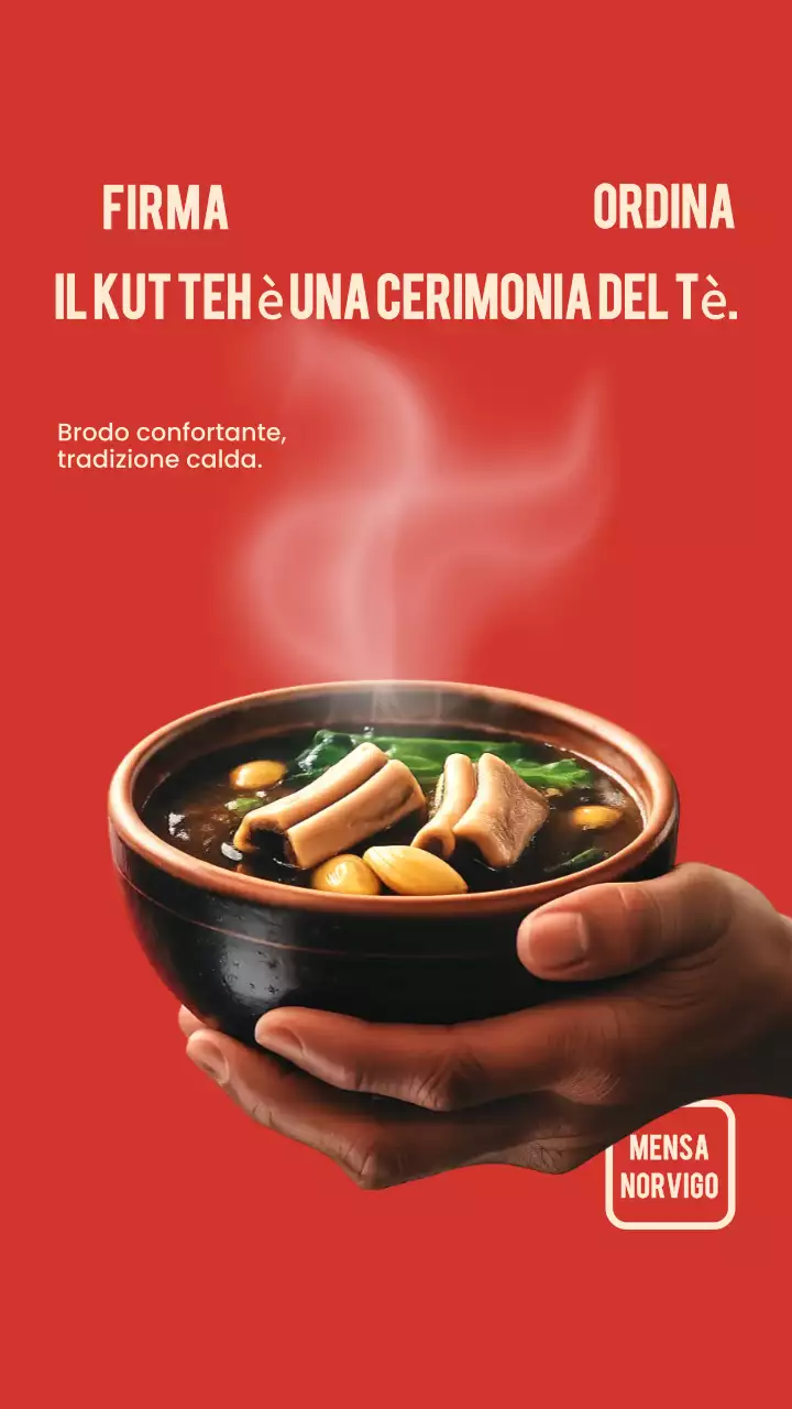 Pubblicità della zuppa tradizionale rossa Instagram Store