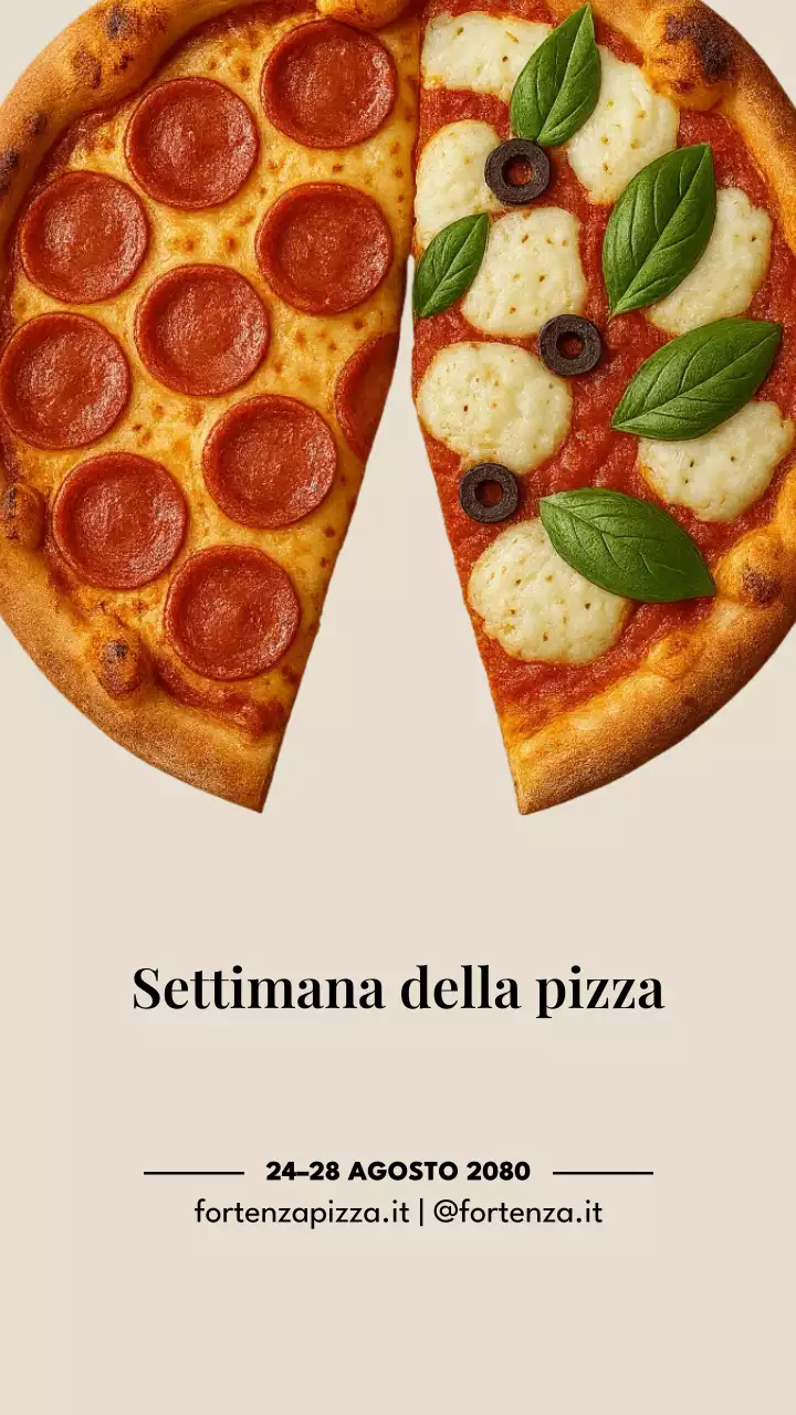 Post Instagram dell'evento Beige Modern Pizza