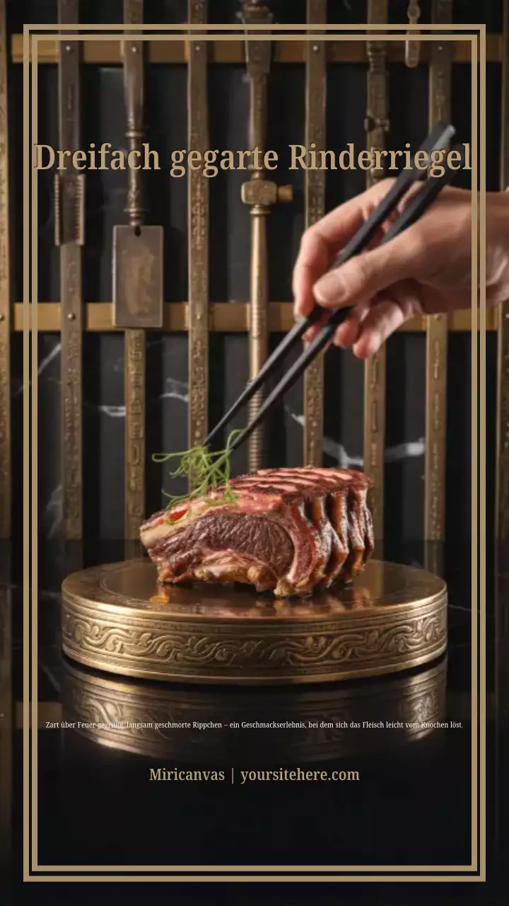 Instagram-Story zum Gold Elegant Beef-Menü