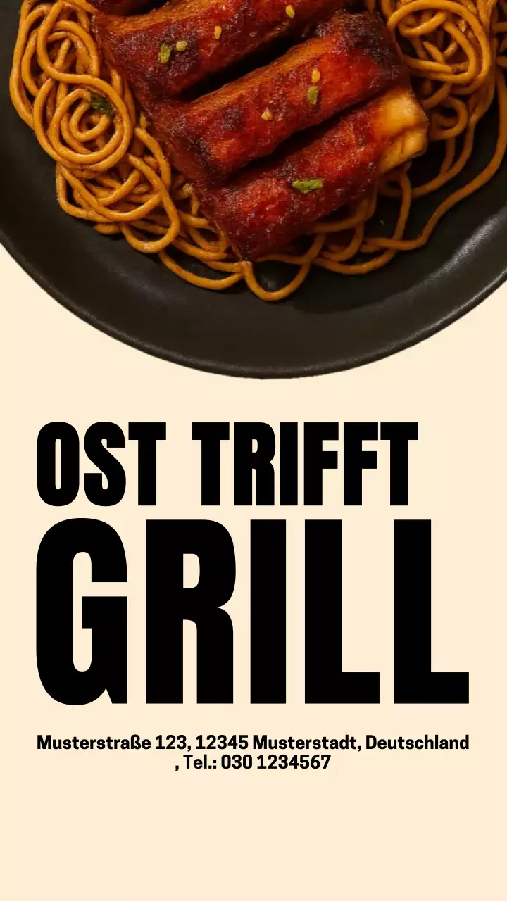 Instagram-Story zur Promotion des Beige Modern Restaurant