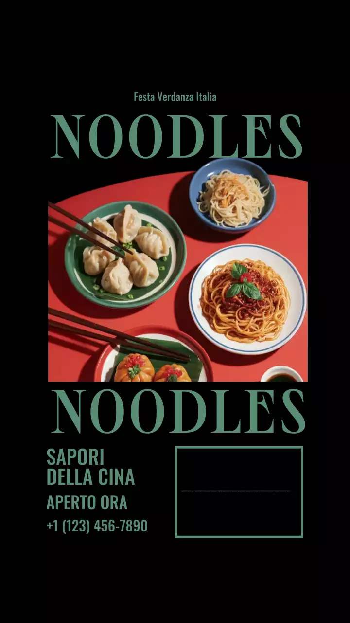 Pubblicità di Red Modern Noodles - Storia di Instagram