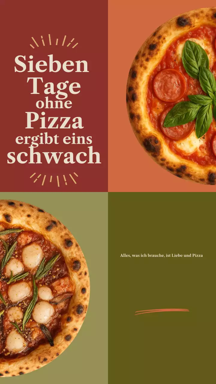 Brown Retro Pizza Werbung Instagram Post