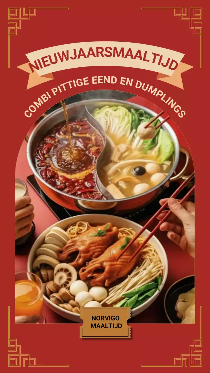 Instagramverhaal over de promotie van traditioneel rood voedsel