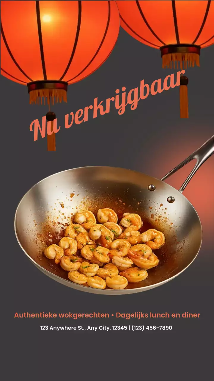 Advertentie Instagramverhaal van de traditionele keuken van Orange