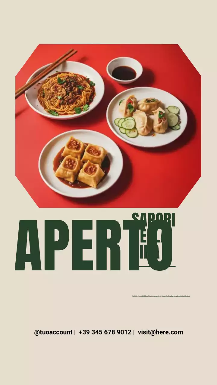 Annuncio del ristorante Beige Modern su Instagram