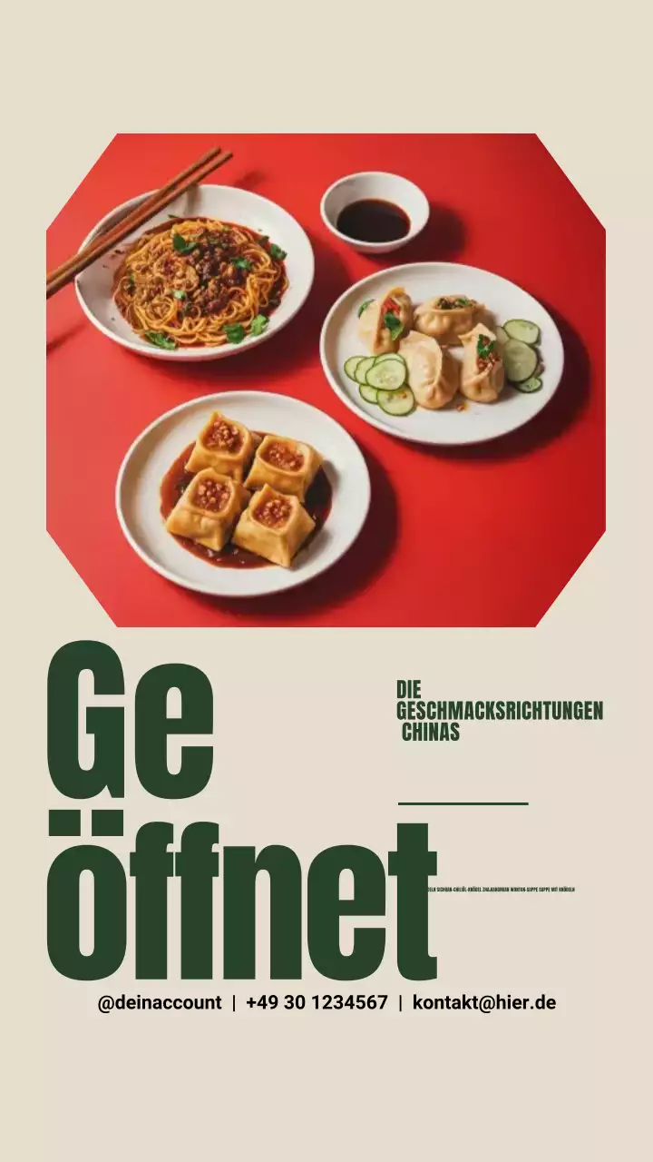 Beige Modern Restaurant Ankündigung Instagram Story