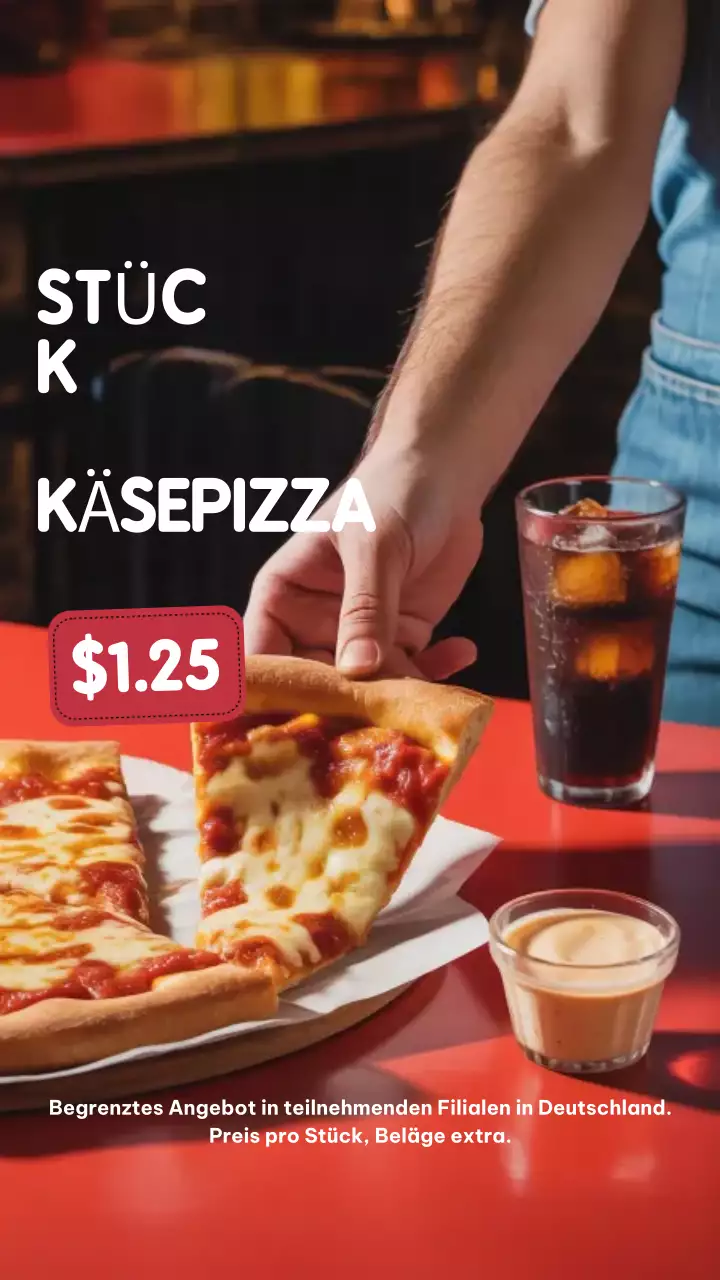 Instagram-Beitrag zur Werbung für Red Modern Pizza