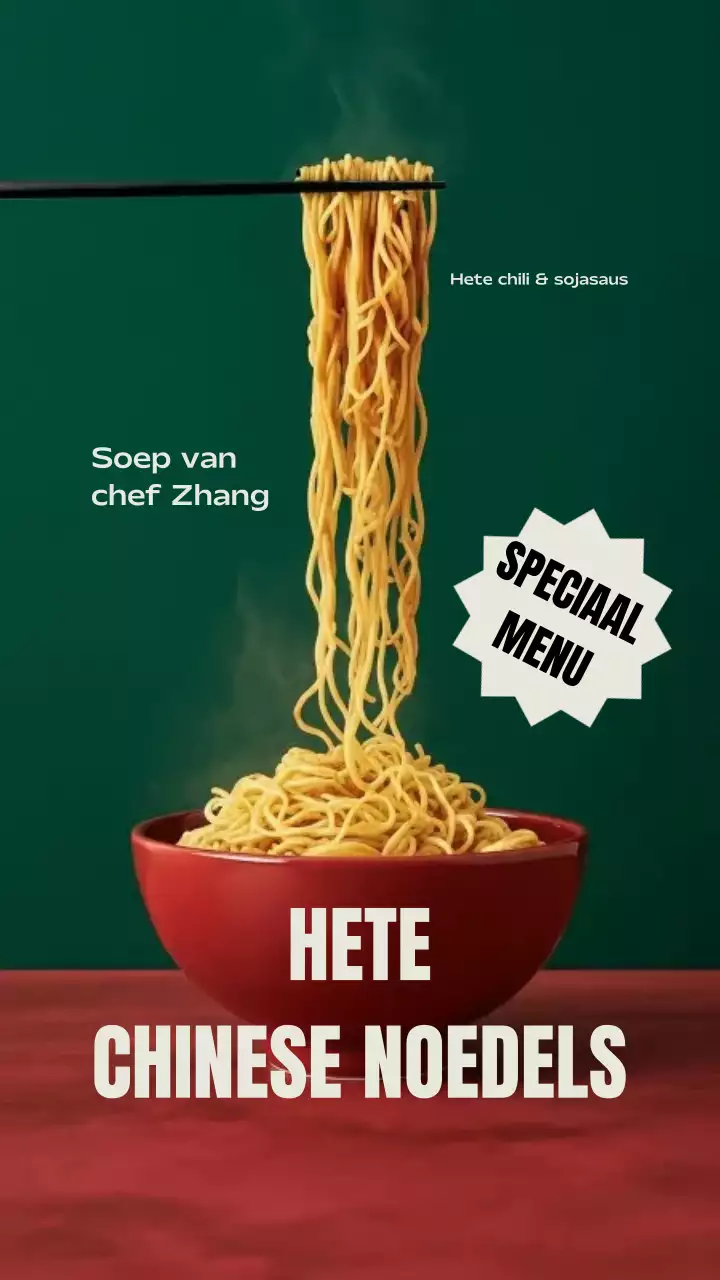Instagramverhaal van Red Modern Noodle-advertentie