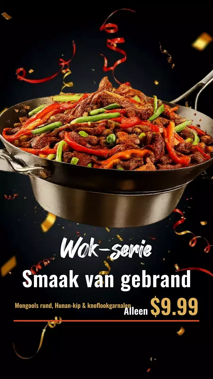 Instagramverhaal over Black Bold Food Promotion