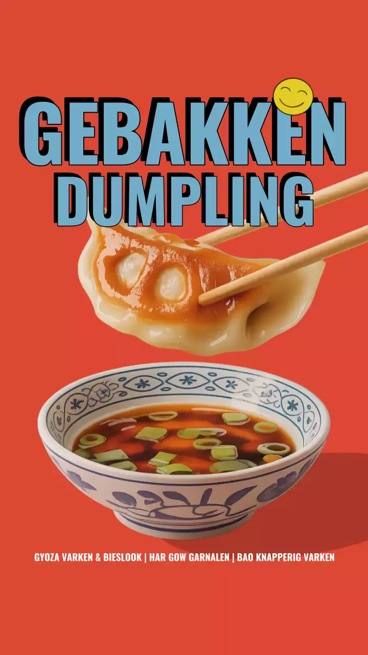 Instagramverhaal over de promotie van Red Bold Dumpling
