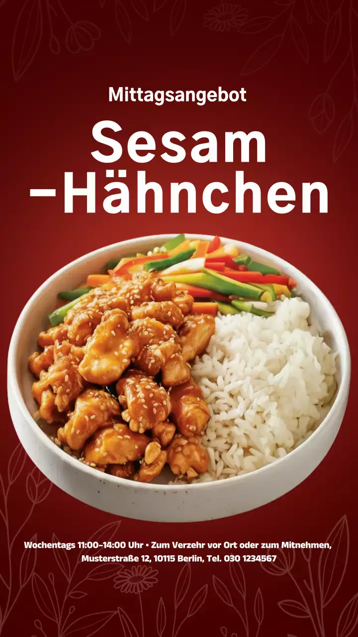 Instagram-Story zur Red Modern Food-Promotion