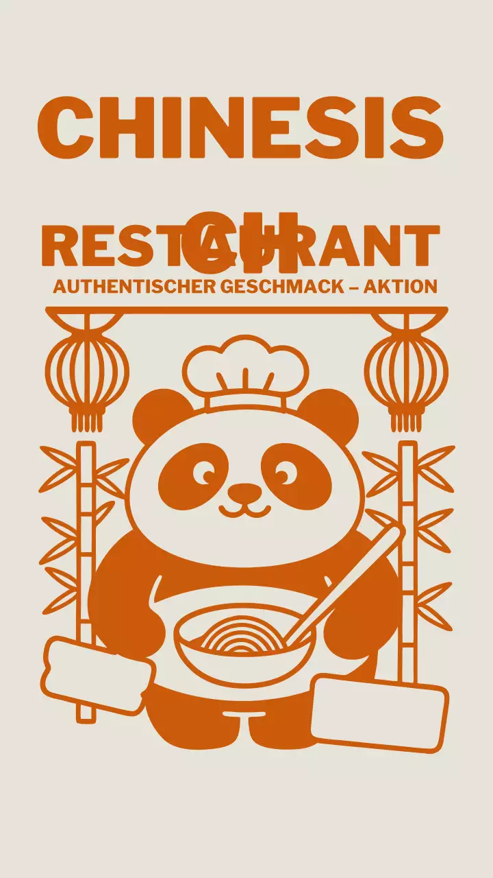 Instagram-Story zur Promotion des traditionellen Restaurants Orange