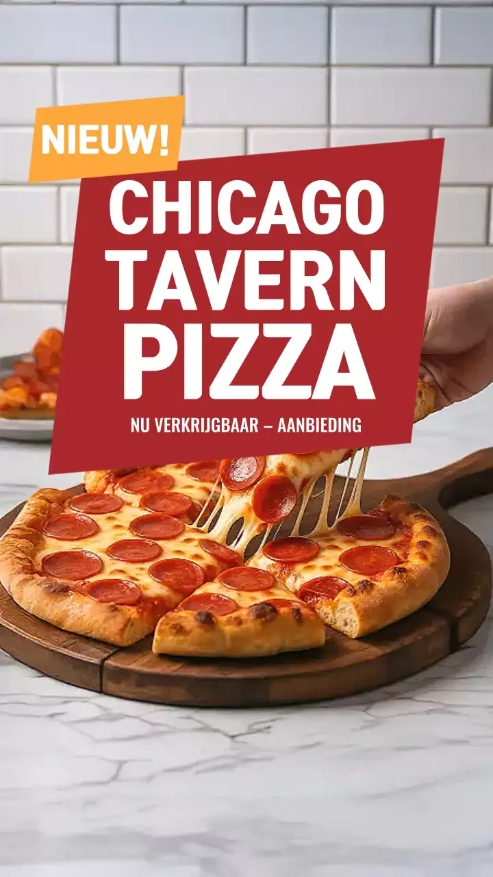 Instagram-bericht voor de promotie van Red Bold Pizza