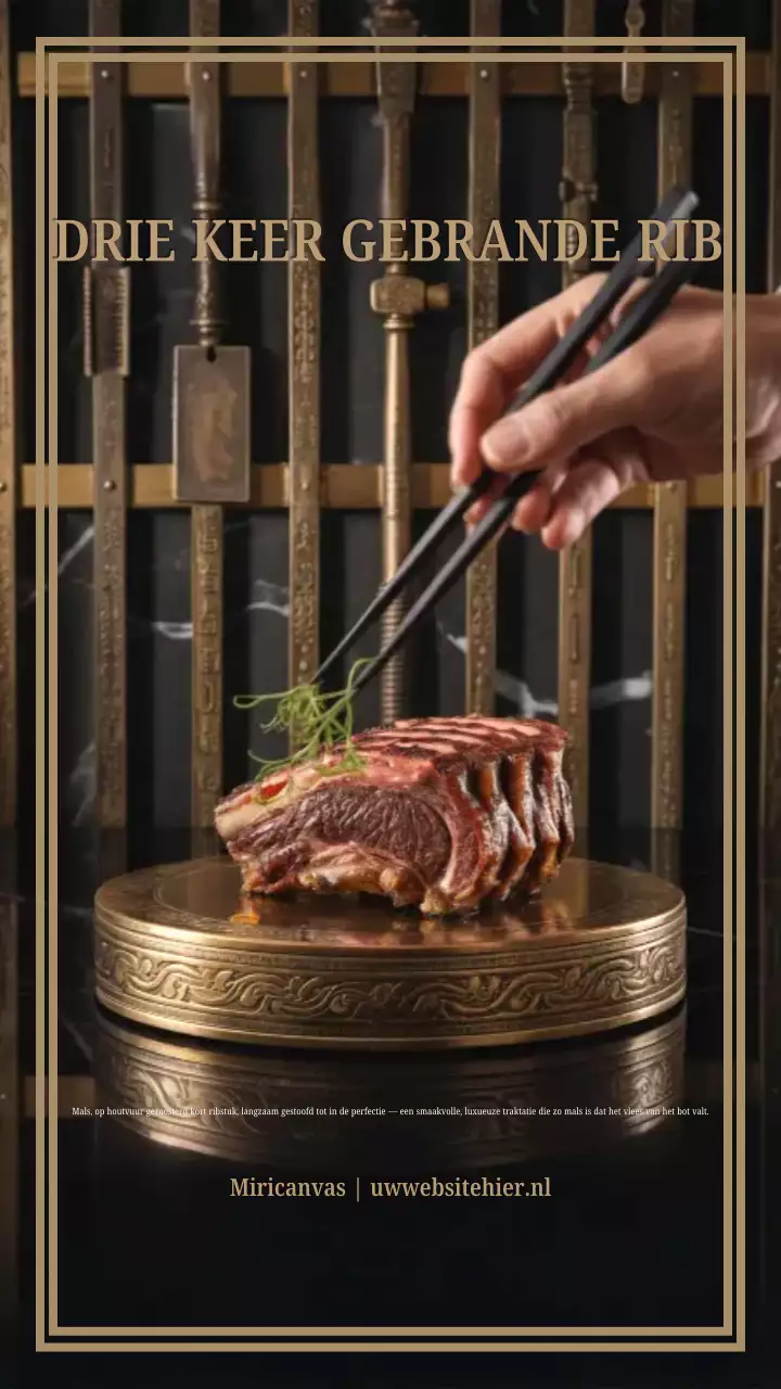 Instagramverhaal van het Gold Elegant Beef-menu