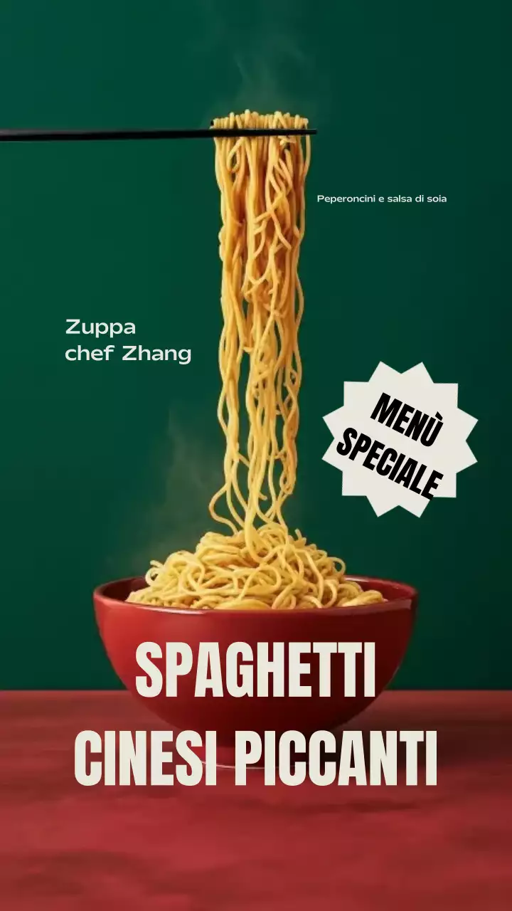 Storia di Instagram della pubblicità di Red Modern Noodle