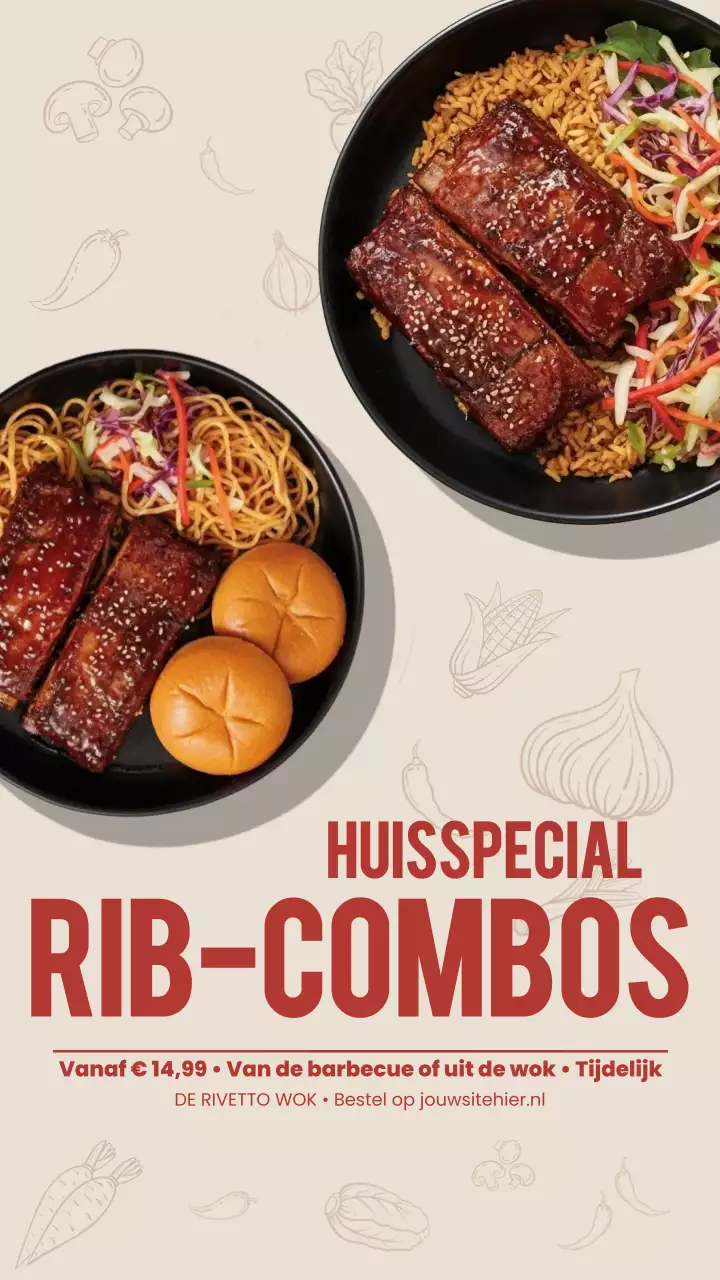 Instagramverhaal over rode, opvallende voedselpromotie