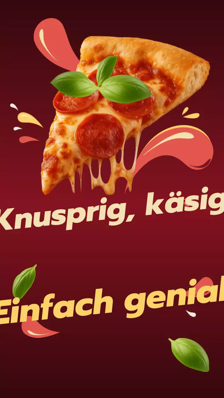 Instagram-Beitrag zur Werbung für Red Bold Pizza