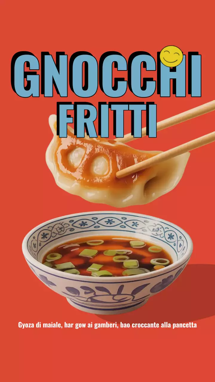 Storia di Instagram della promozione Red Bold Dumpling