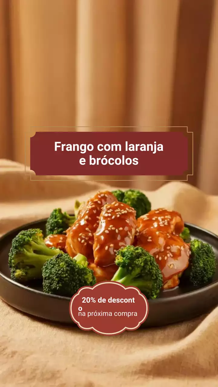 História do Instagram de promoção de culinária de desenho animado bege
