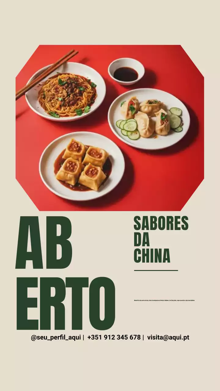 Anúncio do restaurante Bege Modern no Instagram Story