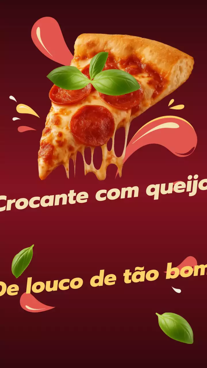 Publicação no Instagram de anúncio de pizza Red Bold