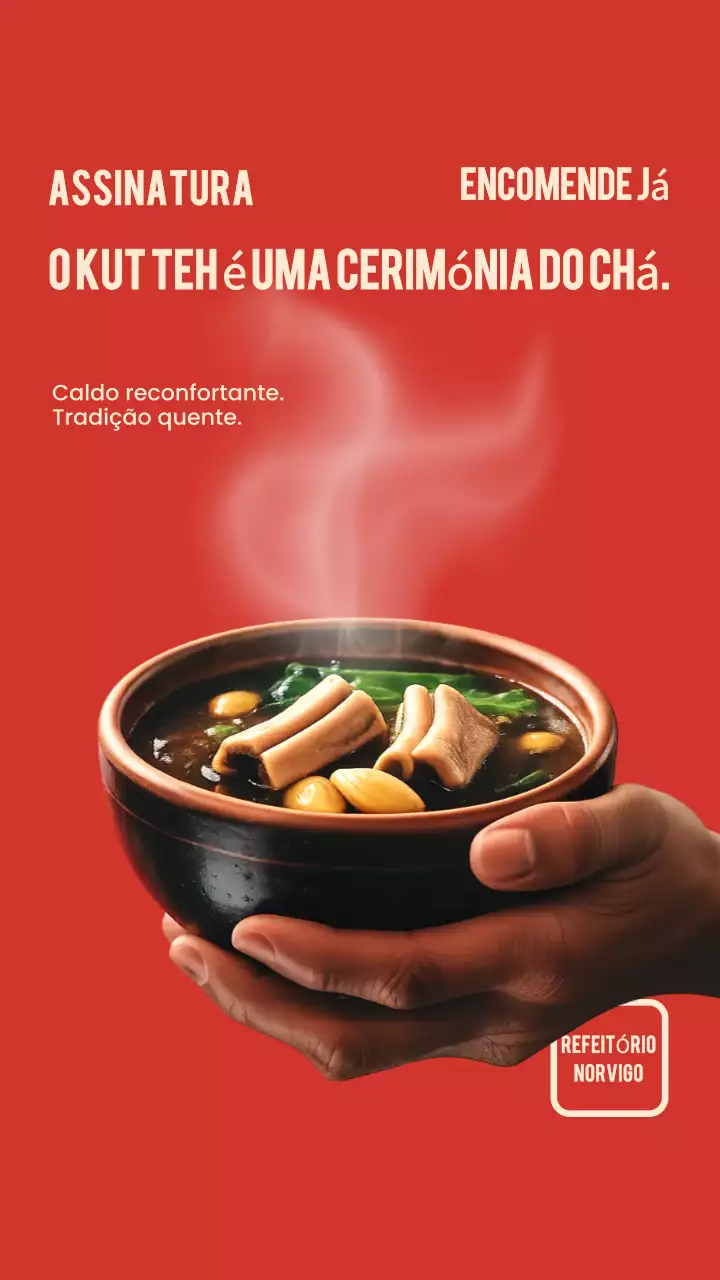 Anúncio de Sopa Tradicional Vermelha no Instagram