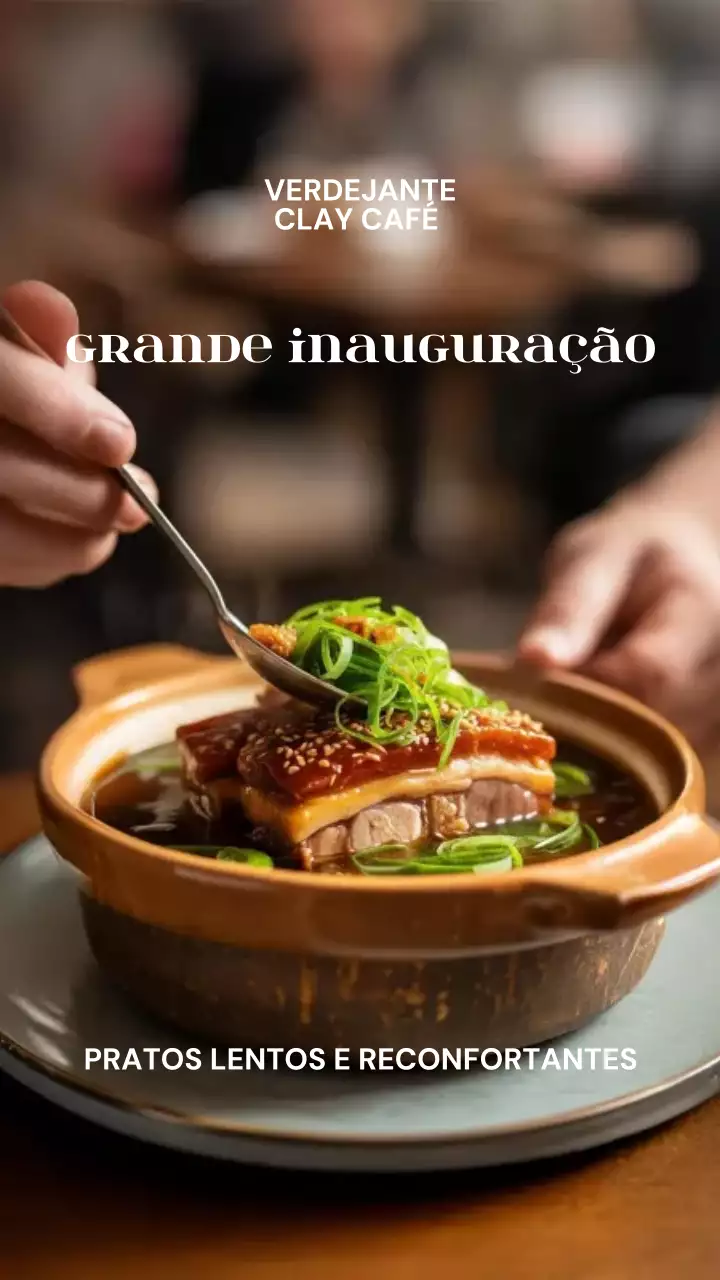 História do Instagram de promoção do Brown Rustic Cafe