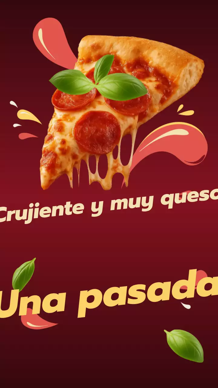 Publicación de Instagram del anuncio de Red Bold Pizza