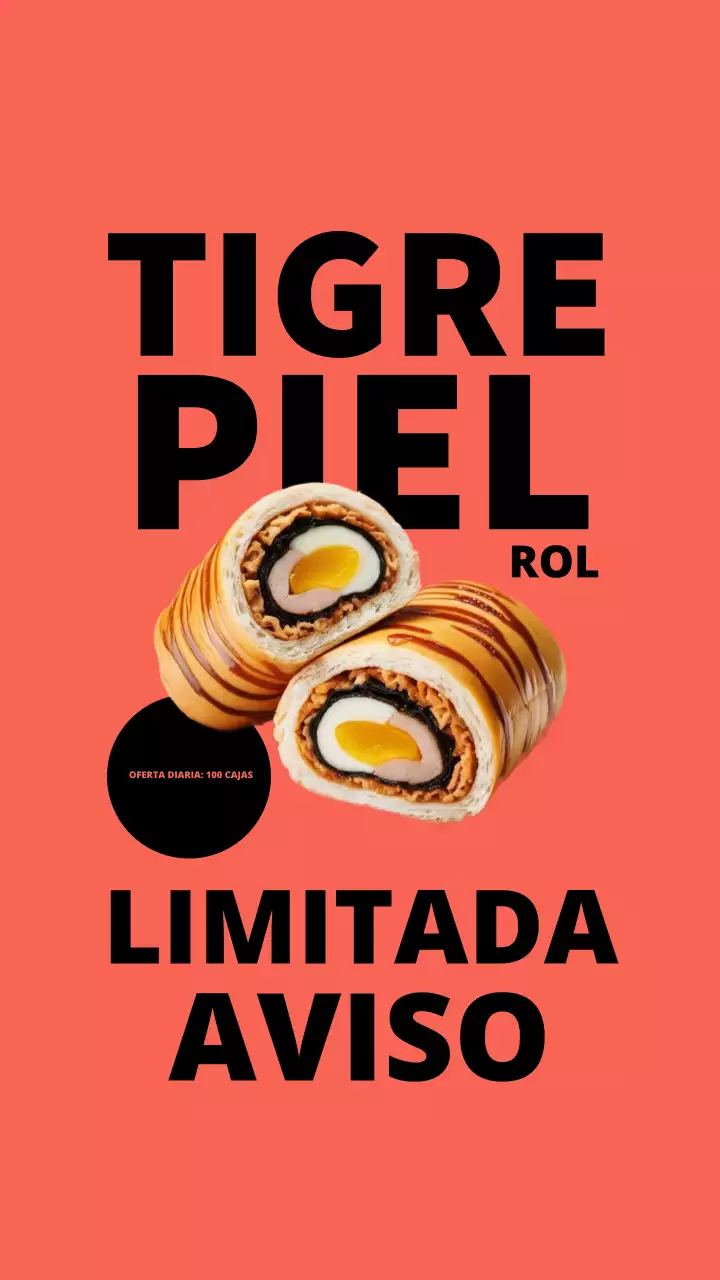 Historia de Instagram de la promoción de comida moderna de Orange
