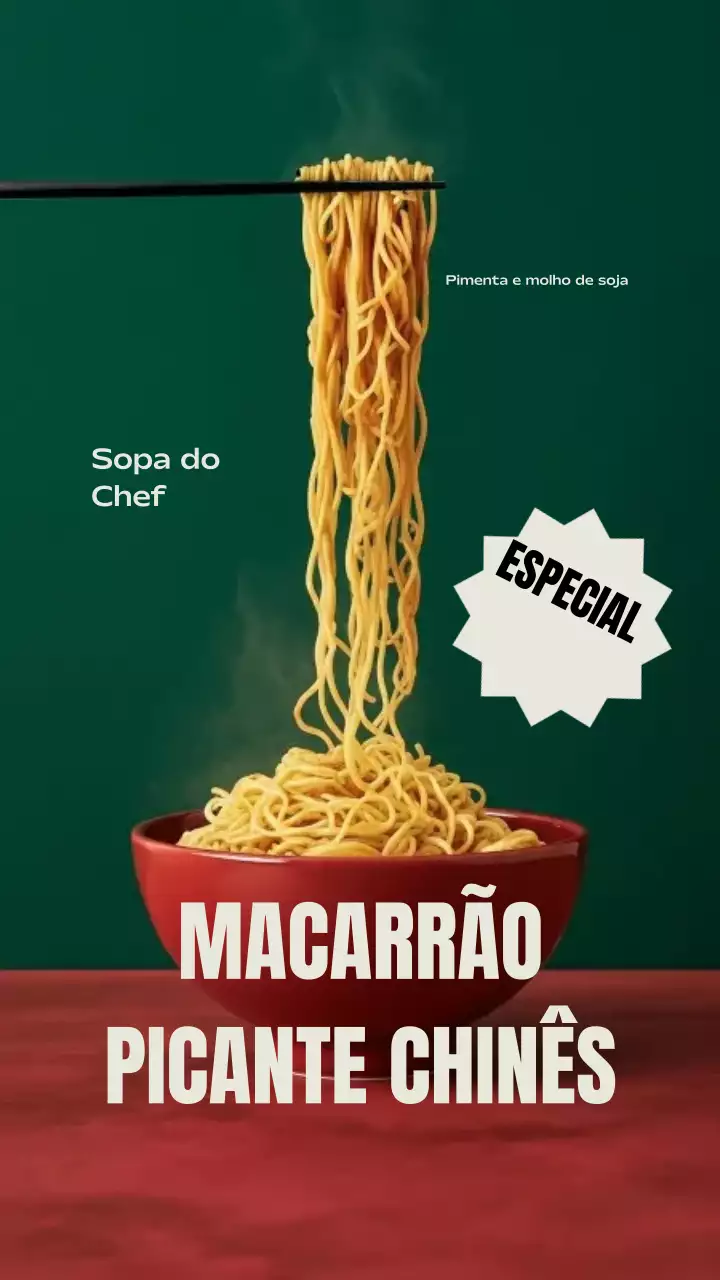 História do Instagram do anúncio do Red Modern Noodle