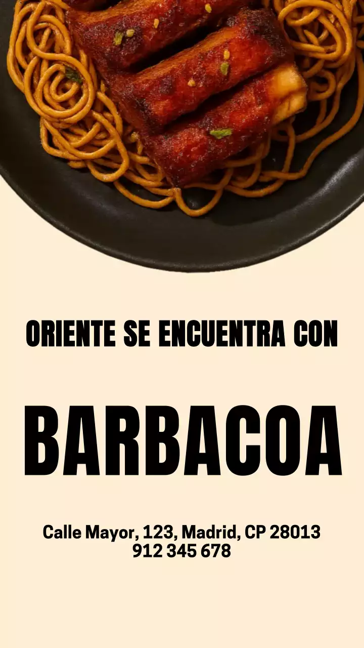 Historia de Instagram de promoción de restaurante moderno beige