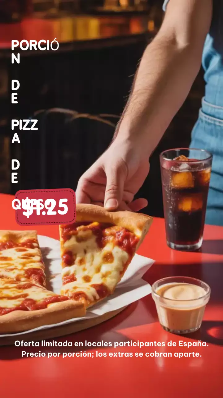 Publicación de Instagram del anuncio de Red Modern Pizza