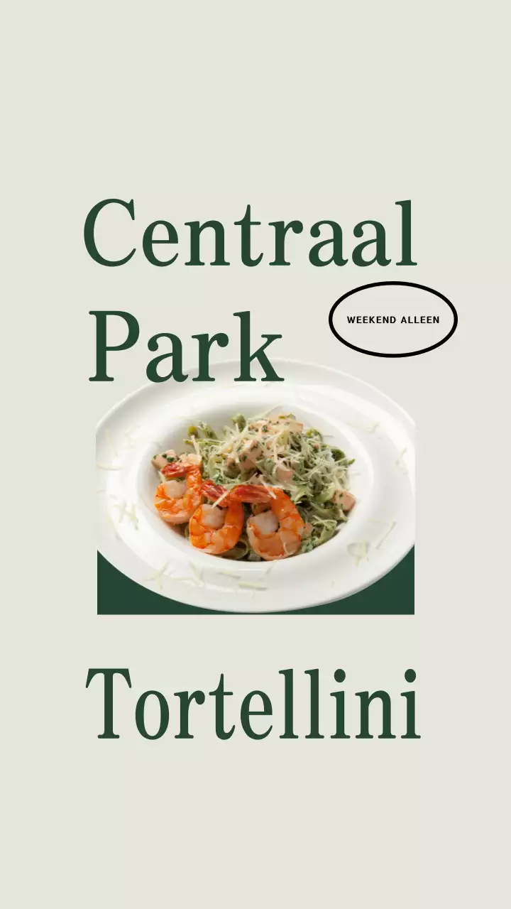 Beige Modern Pasta Advertentie Instagram Post