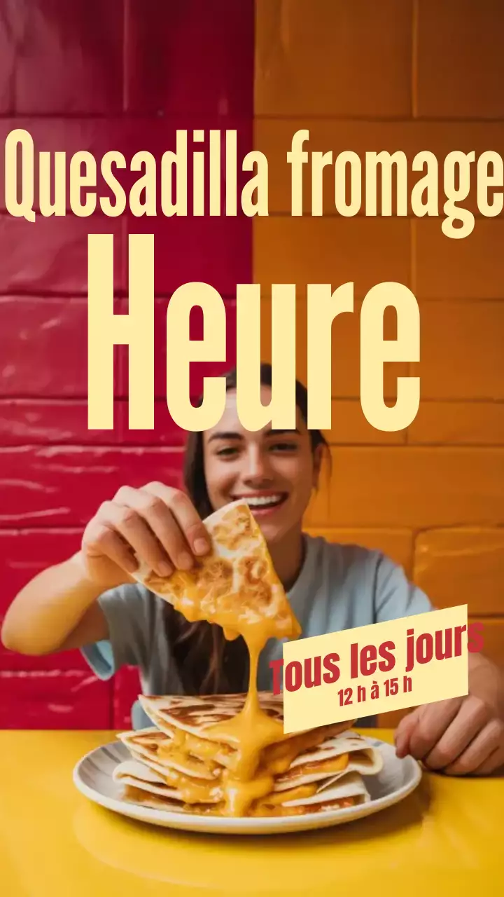 Publication Instagram promotionnelle sur les aliments rétro jaunes