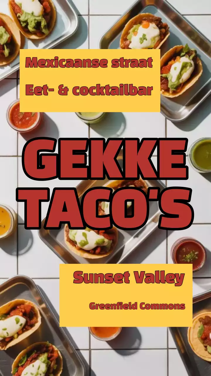 Instagram-bericht voor de promotie van Red Bold Taco