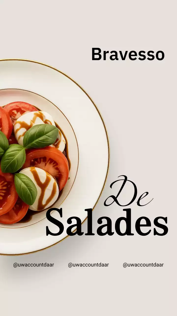 Beige Minimal Salade Advertentie Instagram Post