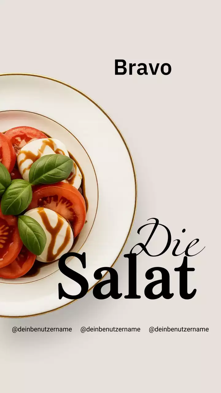 Beige Minimal Salad Werbung Instagram Post