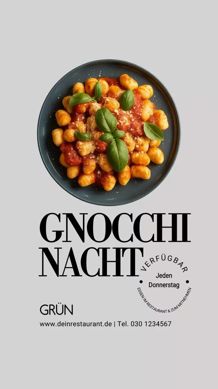 Instagram-Beitrag zur Grey Modern Food-Werbung