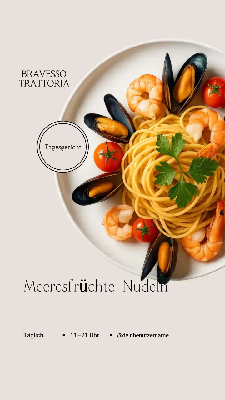 Instagram-Beitrag zu Werbung für Beige Elegant Pasta
