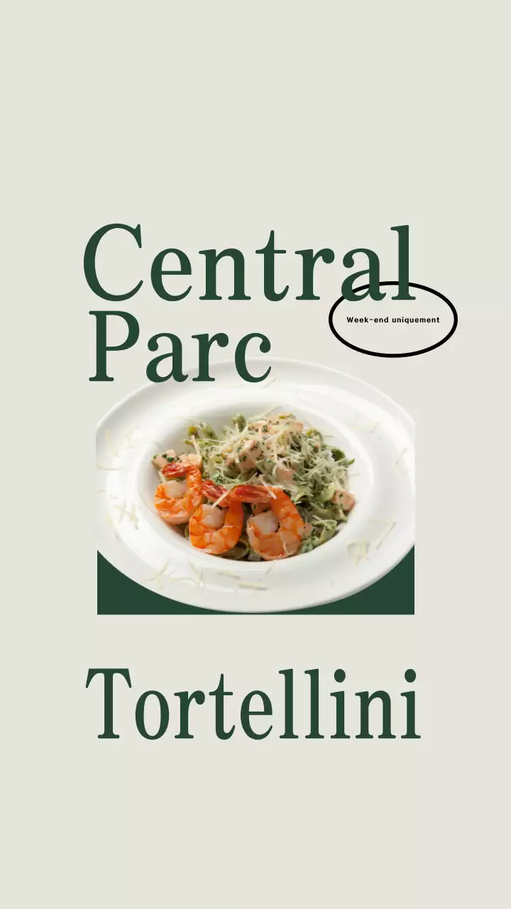 Publicité Instagram pour les pâtes modernes beiges