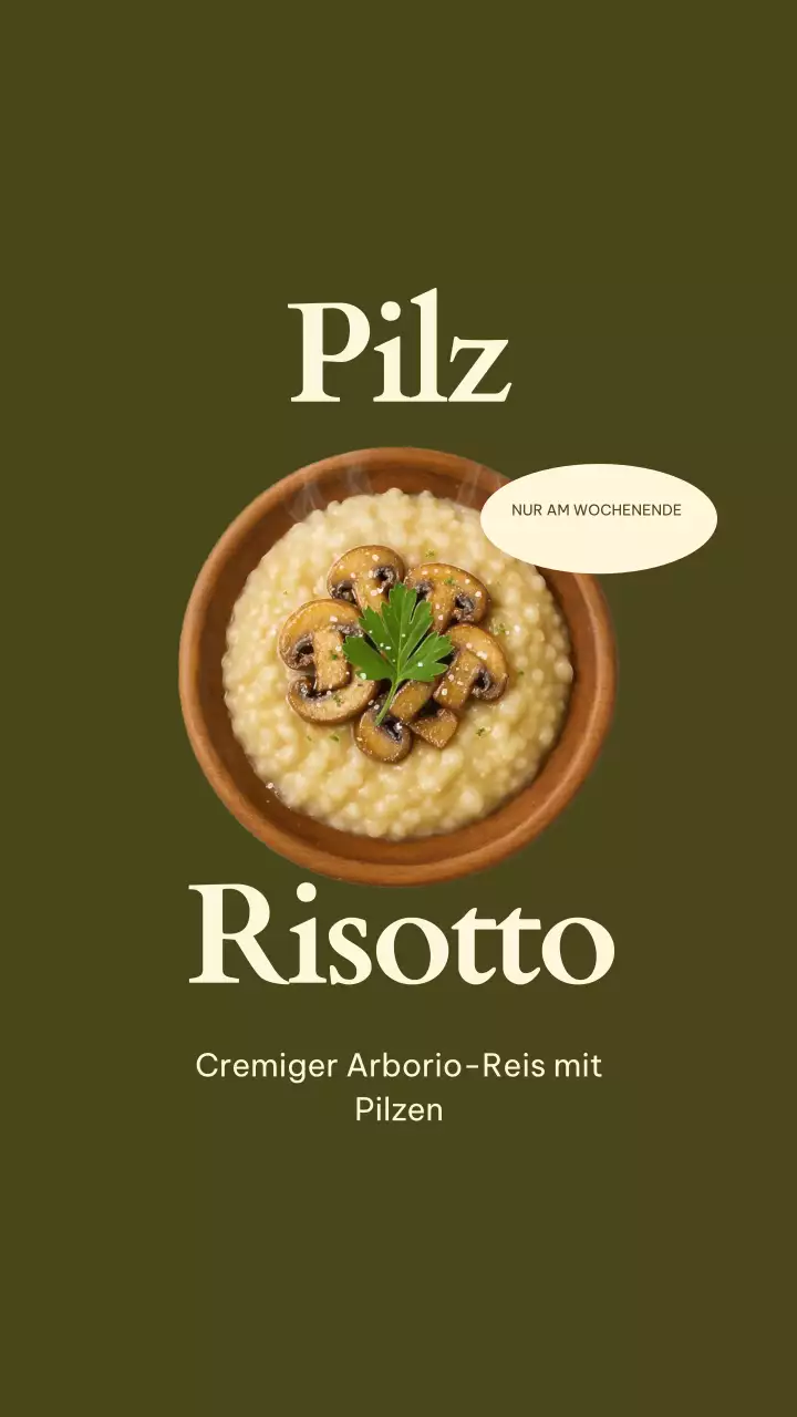 Instagram-Post zur Förderung von Green Minimal Food