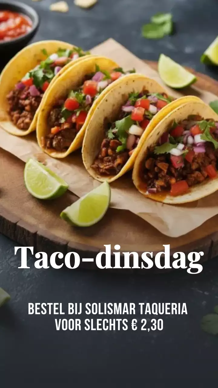 Instagramverhaal over de promotie van Navy Rustic Taco