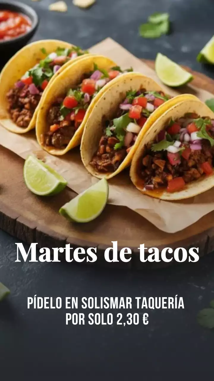 Historia de Instagram de la promoción Navy Rustic Taco