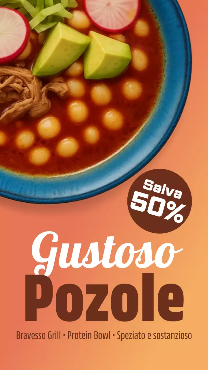 Post su Instagram per la promozione di Orange Trendy Pozole