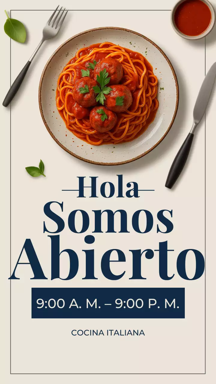 Publicación de Instagram sobre un restaurante moderno en beige