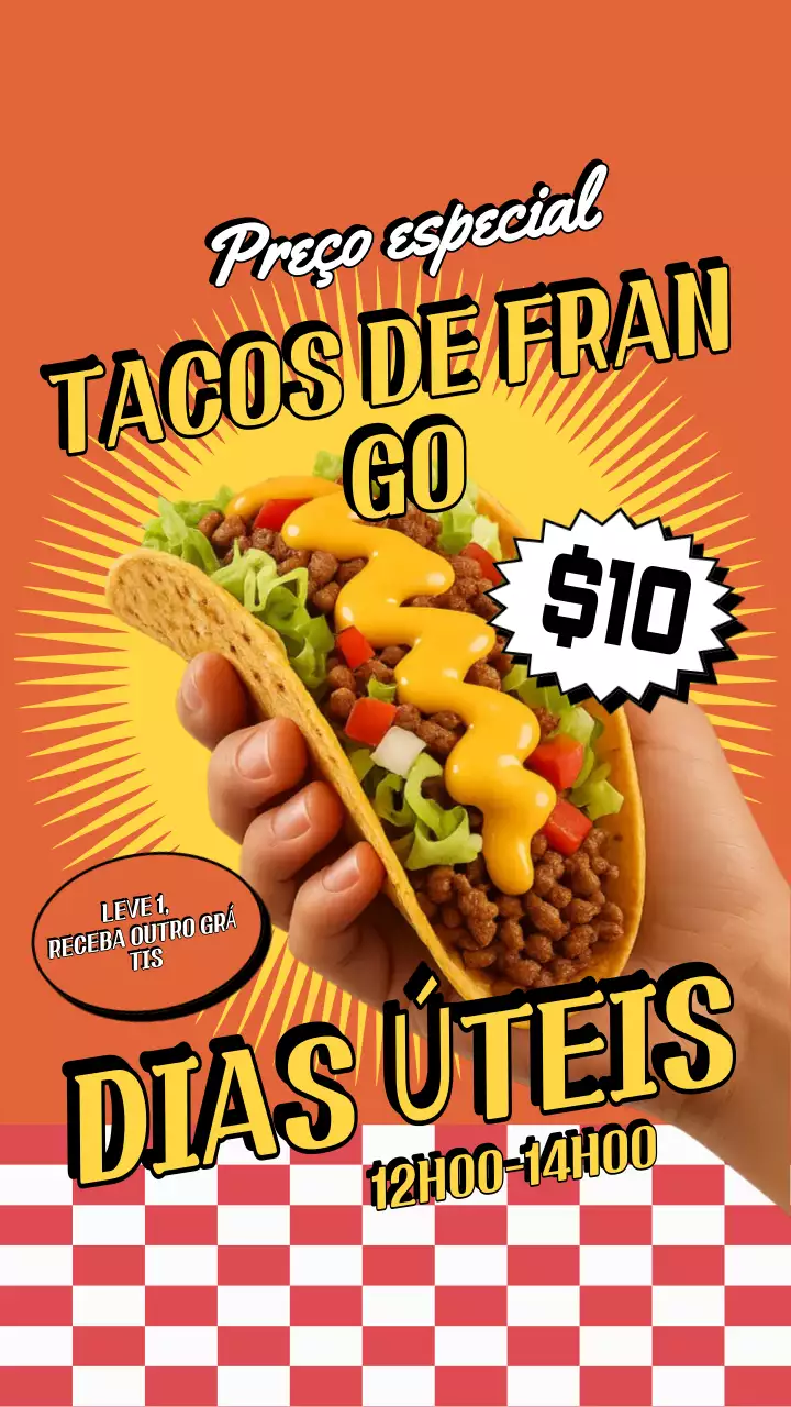 História do Instagram de promoção do Orange Retro Taco