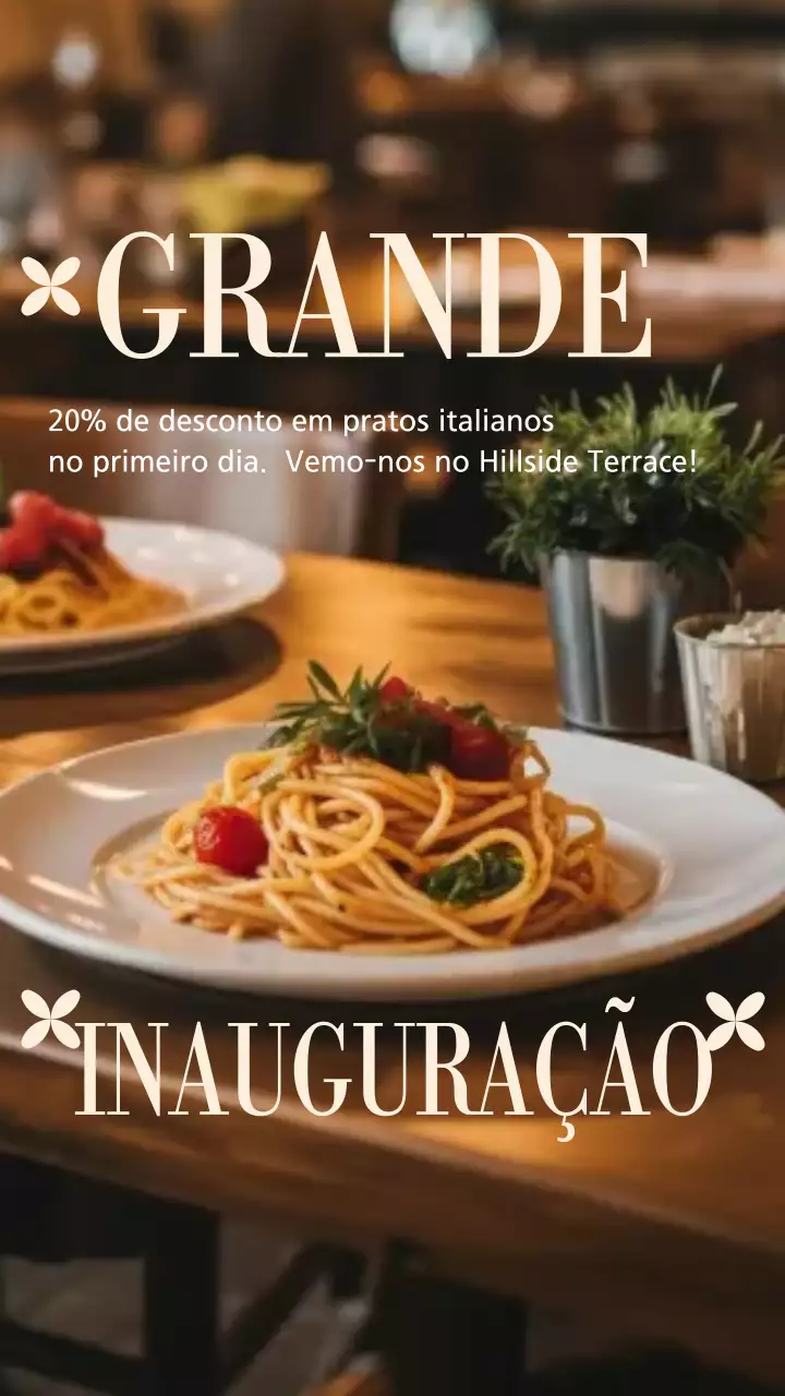 Postagem promocional do restaurante Brown Rustic no Instagram