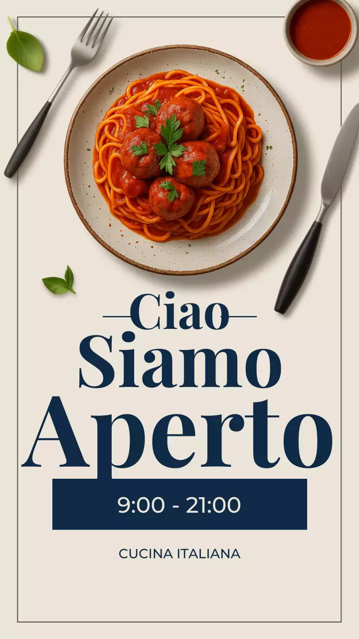 Annuncio del ristorante Beige Modern su Instagram